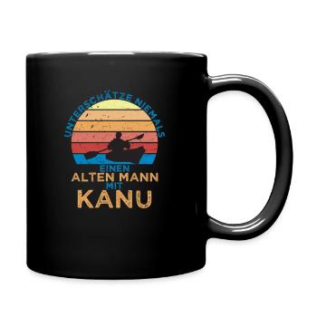 Kanu Rentner Kanusport Geschenkidee - Tasse einfarbig - Schwarz - Rechts