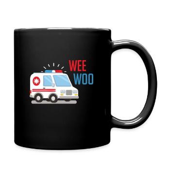 Sanitäter Krankenwagen Auto Krankenhaus - Tasse einfarbig - Schwarz - Rechts