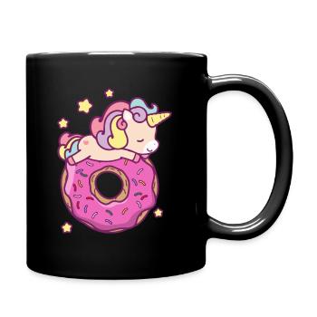 Mignon Licorne Donut Filles Enfants - Mug uni - noir - Droite