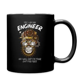Ingenieur Ingenieurwesen Techniker - Tasse einfarbig - Schwarz - Rechts