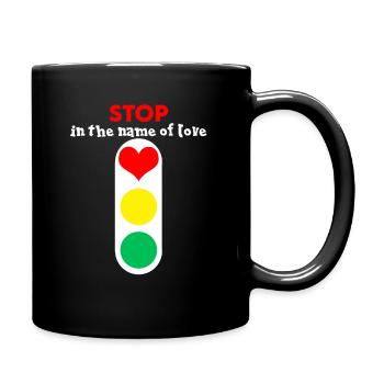 Stop feu de l’amour - Mug uni - noir - Droite