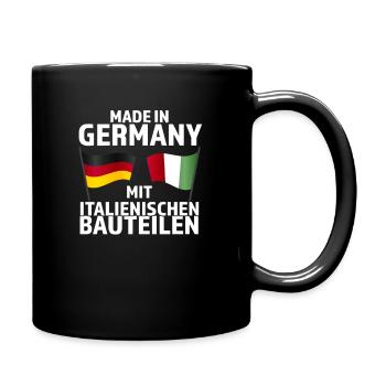 Deutsch Italienisch Abstammung Italienische Fahne - Tasse einfarbig - Schwarz - Rechts