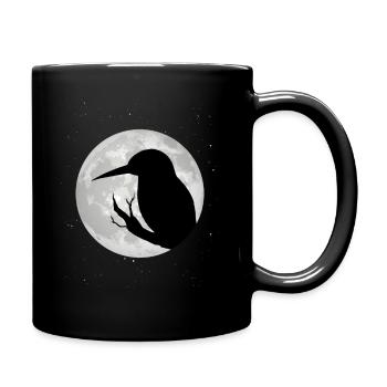 Kingfisher Moon Blue Bird - Full Colour Mug - black - Right
