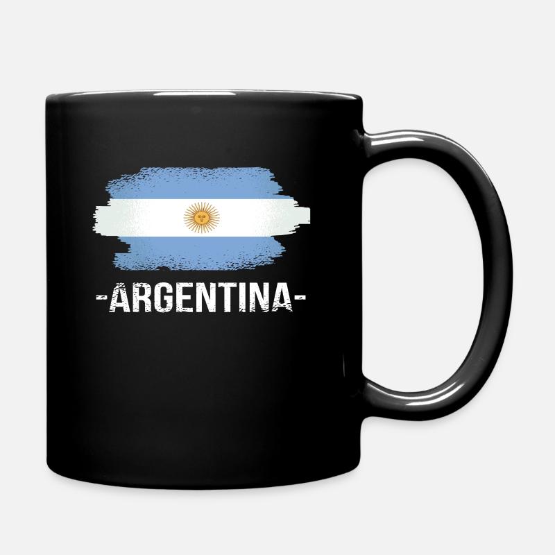Argentina Flagge Argentinien - Tasse einfarbig - Schwarz