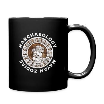 Archaeology Mayan Zodiac - Full Colour Mug - black - Right