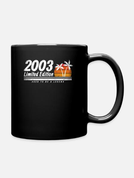 Jahrgang 2003 Limited Edition Geburtstag Geschenk - Tasse einfarbig - Schwarz