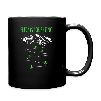 Les vendredis pour skier dans les montagnes des Alpes Skieur disant - Mug uni - noir - Droite