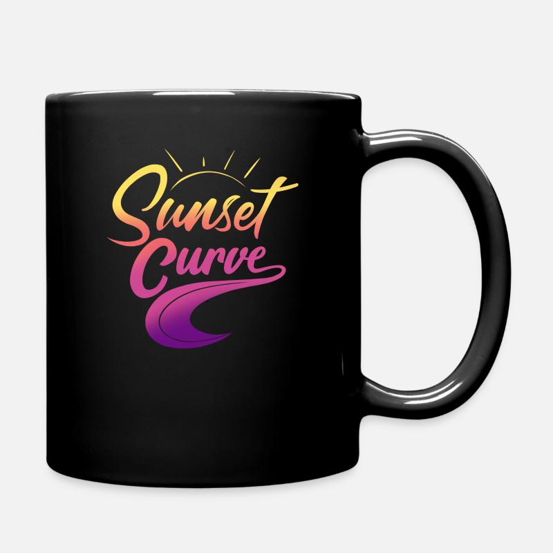 Sunset curve - Full Colour Mug - black