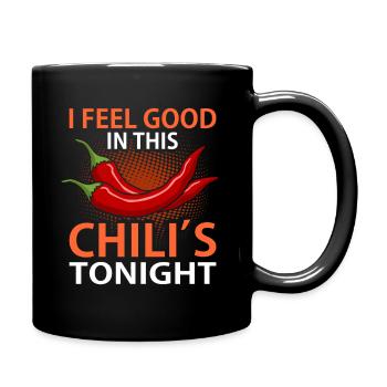 Chili Pfeffer - Tasse einfarbig - Schwarz - Rechts