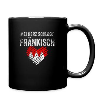 Fränkisches Wappen Franke Fränkisch Oberfranken Lu - Tasse einfarbig - Schwarz - Rechts