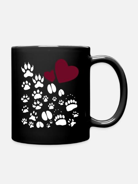 Animaux Amis, Vegan, Végétarien, Amour des animaux, - Mug uni - noir