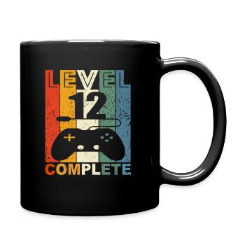 12th birthday kids gamer boy & son gift - Full Colour Mug - black - Right