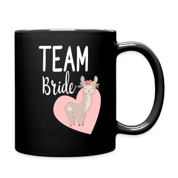 Team Bride To Be Bride Alpaca Llama Alpaca JGA - Full Colour Mug - black - Right