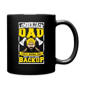 Bûcherons - Mug uni - noir - Droite