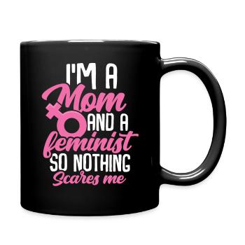 Feministin - Tasse einfarbig - Schwarz - Rechts