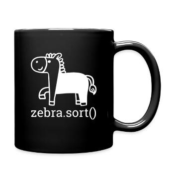 "Zebra Sort" | Programmer - Tasse einfarbig - Schwarz - Rechts