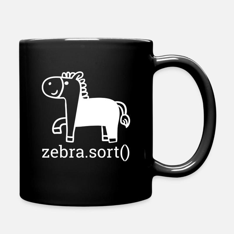 "Zebra Sort" | Programmer - Tasse einfarbig - Schwarz