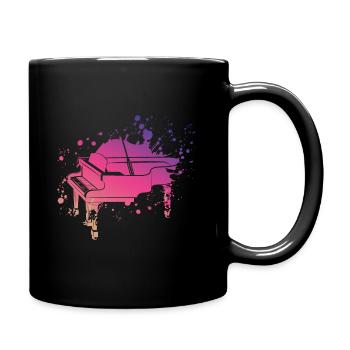 Piano Splach - Mug uni - noir - Droite