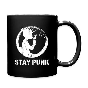 stay punk! Punk rock t-shirt - Tasse einfarbig - Schwarz - Rechts