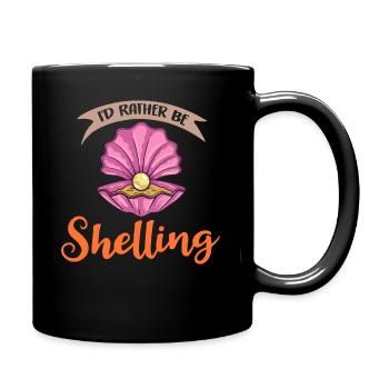 Muscheln Sammeln Muschel Austern - Tasse einfarbig - Schwarz - Rechts