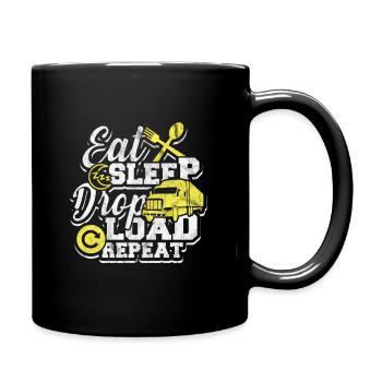 LKW - Tasse einfarbig - Schwarz - Rechts