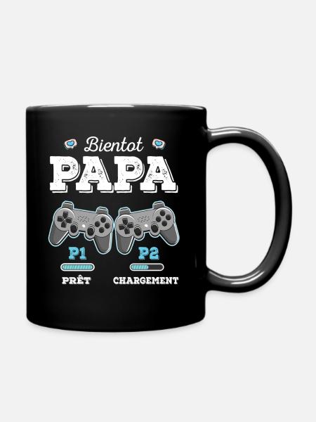 Bientôt Papa Annonce Grossesse Futur Père Gamer - Mug uni - noir