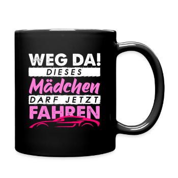 Führerschein Bestanden Geschenk | Fahrprüfung - Tasse einfarbig - Schwarz - Rechts