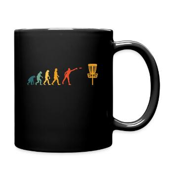 Discgolf Evolution Vintage Disk Golf Spieler - Tasse einfarbig - Schwarz - Rechts