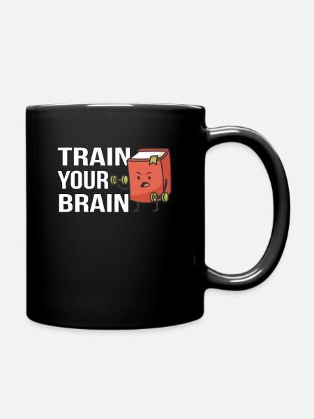 Entraînez votre cerveau rat de bibliothèque rat de bibliothèque - Mug uni - noir