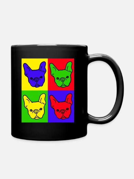 french bulldog t shirt women men - Full Colour Mug - black