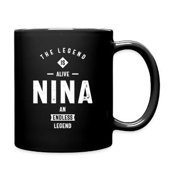 Nina Personalized Name Birthday Gift - Full Colour Mug - black - Right
