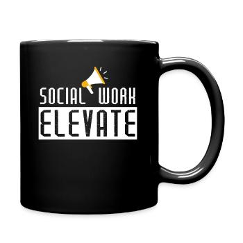 Soziale Arbeit Elevate - Tasse einfarbig - Schwarz - Rechts