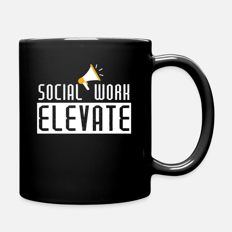 Soziale Arbeit Elevate - Tasse einfarbig - Schwarz