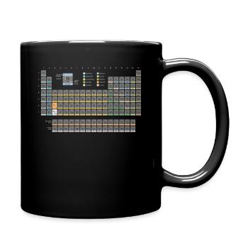 Periodic table chemist nerd chemistry geek - Full Colour Mug - black - Right