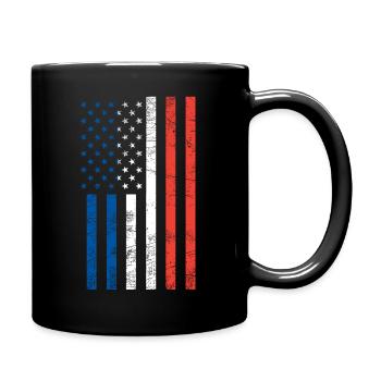 American French flag - Full Colour Mug - black - Right