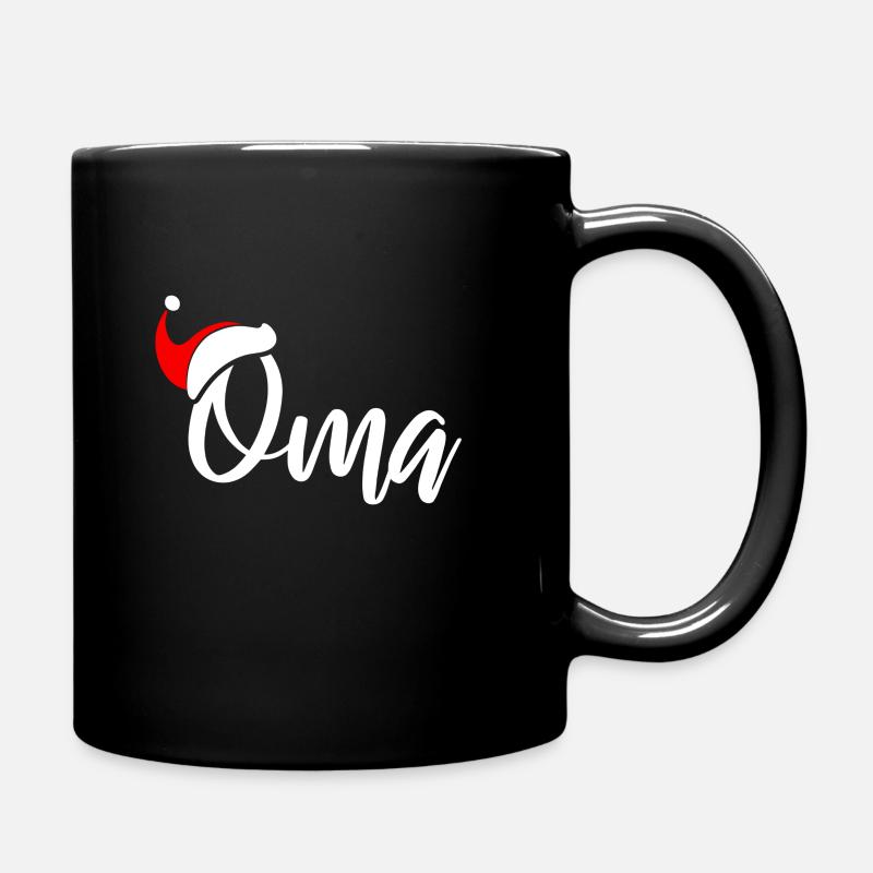 Weihnachten Oma Outfit - Tasse einfarbig - Schwarz