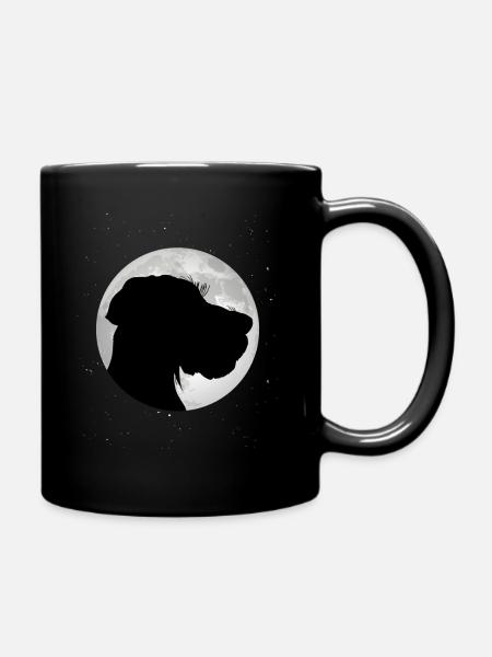 Deutsch Drahthaar Mond Jagdhund Hunde - Tasse einfarbig - Schwarz
