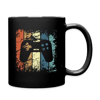Game console controller retro vintage gift - Full Colour Mug - black - Right