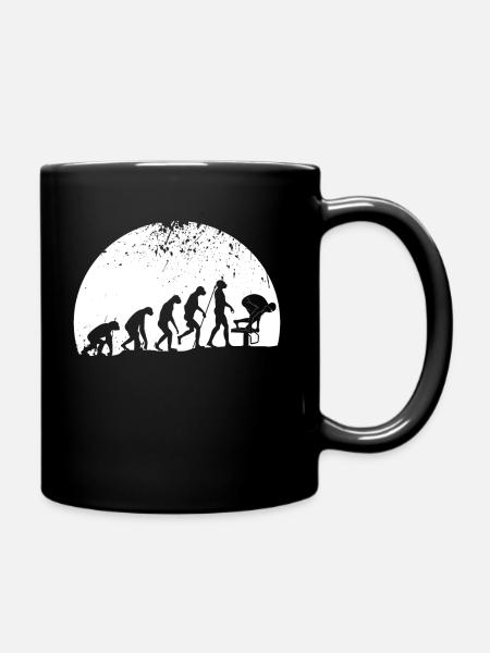 Schwimmen Evolution Schwimmer Geschenk - Tasse einfarbig - Schwarz