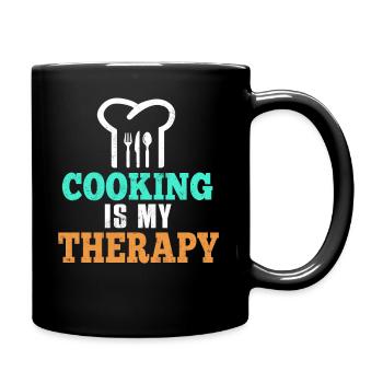 Kochen Koch Küche Chefkoch Köchin Essen Geschenk - Tasse einfarbig - Schwarz - Rechts