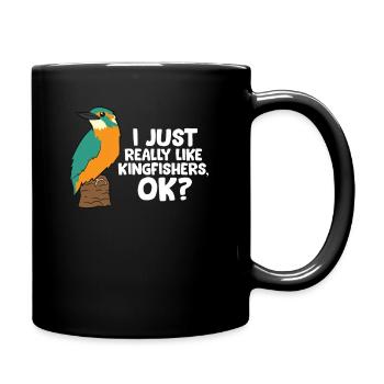 Ich Mag Nur Eisvögel Ok? Liebe Eisvögel - Tasse einfarbig - Schwarz - Rechts