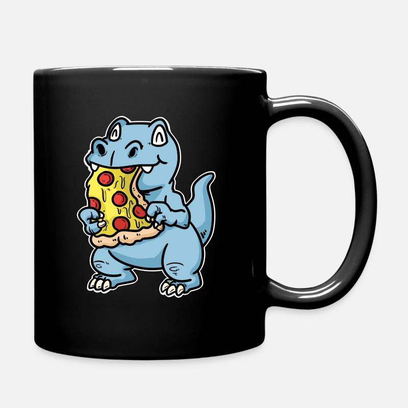 Pizza tranche pizza salami pizza - Mug uni - noir