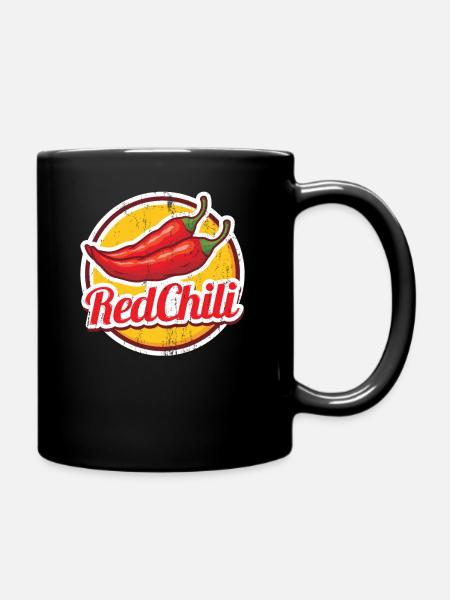 Chili Pfeffer - Tasse einfarbig - Schwarz