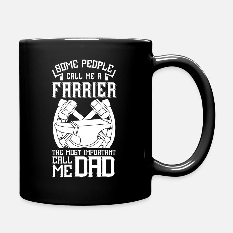 Maréchal-ferrant Horseshoes Blacksmith Hoof Tools Sabots - Mug uni - noir