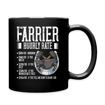 Farrier Horseshoes Blacksmith Hoof Tools Hooves - Full Colour Mug - black - Right