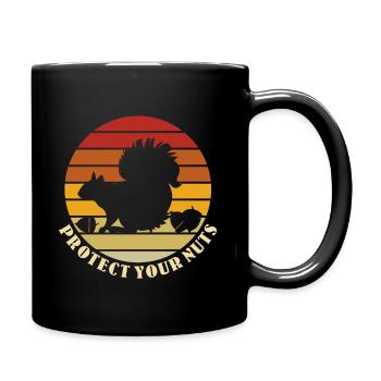 Eichhörnchen - Tasse einfarbig - Schwarz - Rechts