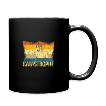 Alter Katstrophe Spruch Meme Vintage Facepalm - Tasse einfarbig - Schwarz - Rechts