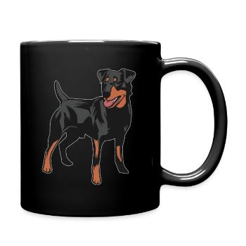 German Jagdterrier Hound Dog Gift - Full Colour Mug - black - Right