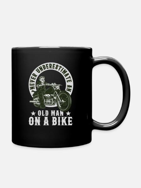 Cooles Biker Chopper Motorrad Geschenk - Tasse einfarbig - Schwarz