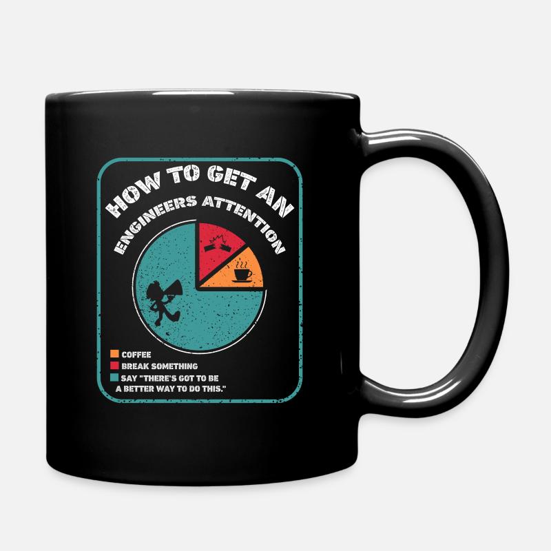 How To Get An Engineers Attention - Tasse einfarbig - Schwarz